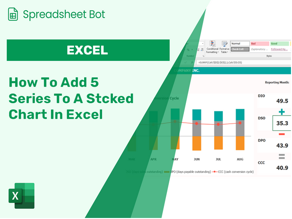 How To Add 5 Series To A Stcked Chart In Excel?