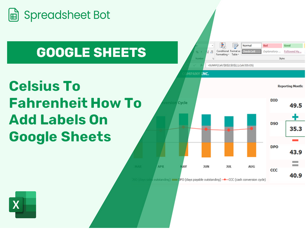 Celsius To Fahrenheit How To Add Labels On Google Sheets?