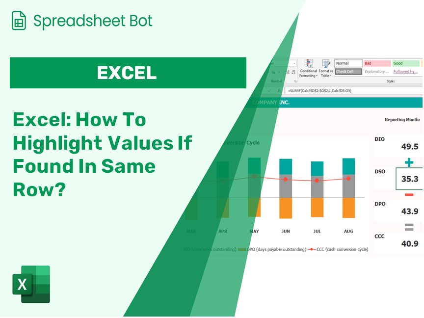 Excel: How To Highlight Values If Found In Same Row??