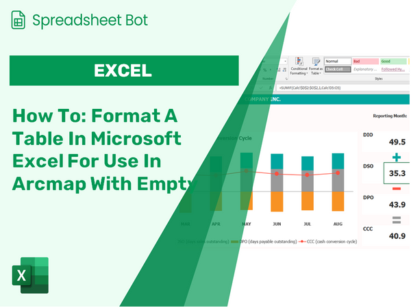 How To: Format A Table In Microsoft Excel For Use In Arcmap With Empty Values?