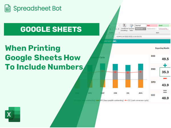 When Printing Google Sheets How To Include Numbers?