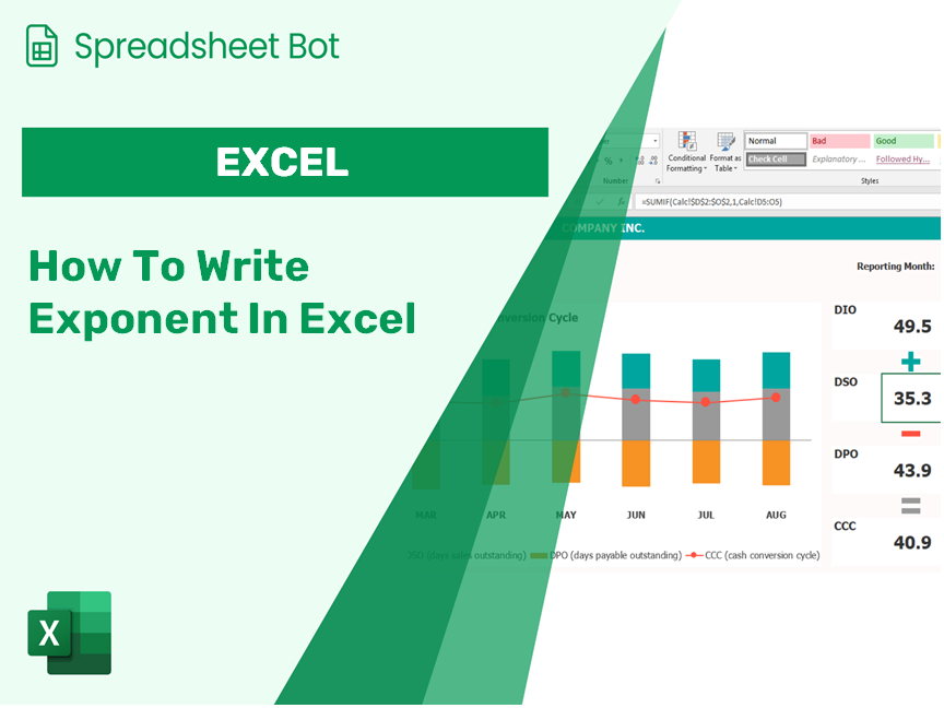 How To Write Exponent In Excel?